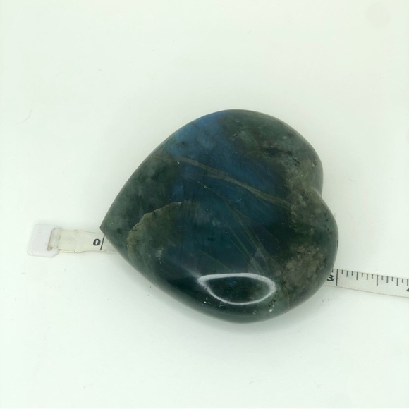 MEGA FLASH Labradorite Heart - Picture 10 of 11